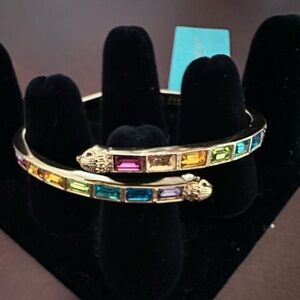 Kurt Geiger London Gold Tone Signature Eagle Baguette Bangle Bracelet MSRP $148